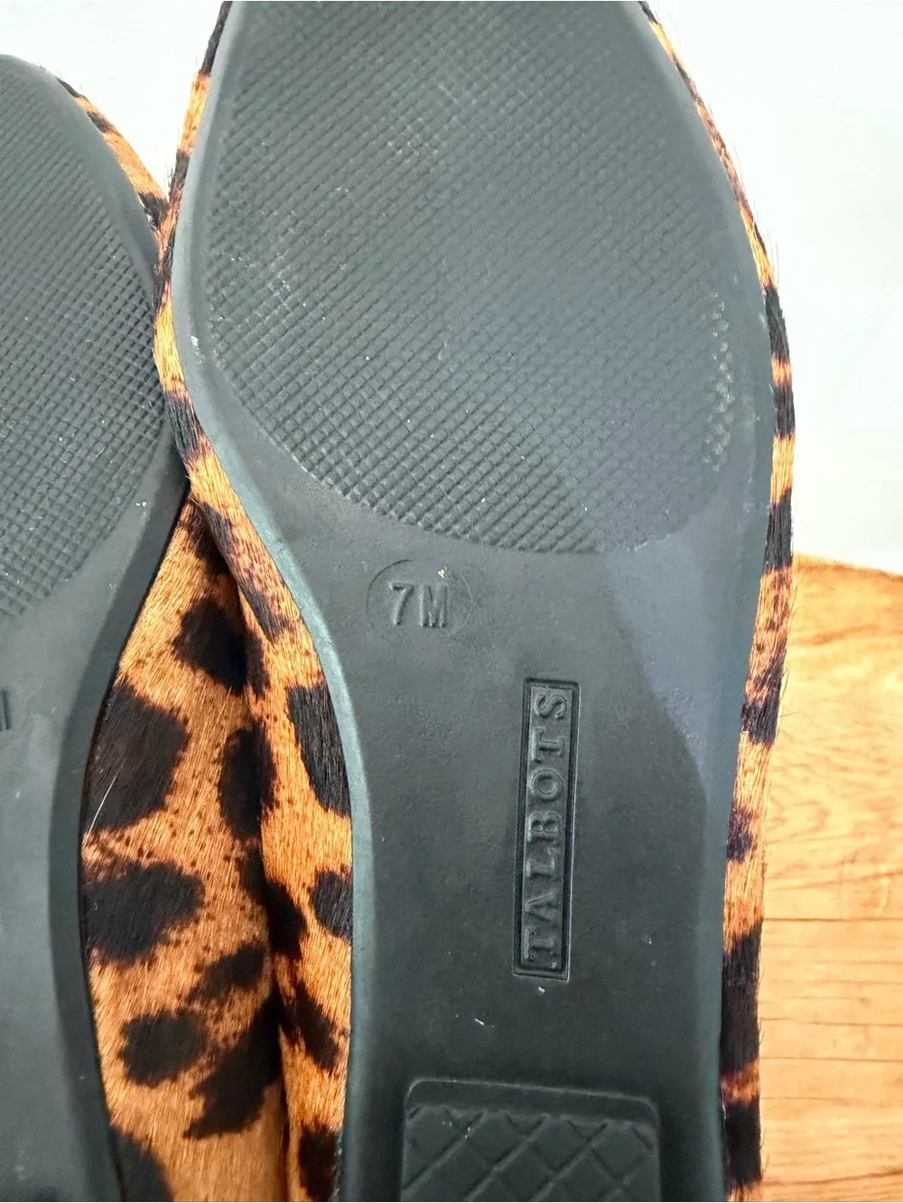 Talbots Driving Loafers Cheetah Print Calf Hair Leather Flats Shoes Women’s 7